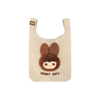 POP MART Pucky Polyester Handbag Regular Unisex White