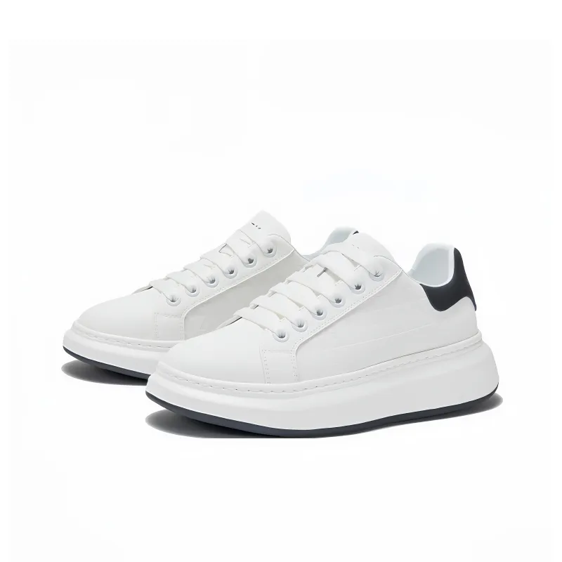 FAIRWHALE White Moonlight Collection Small White Shoes Low Top Skateboard Shoes Men's White Black-2