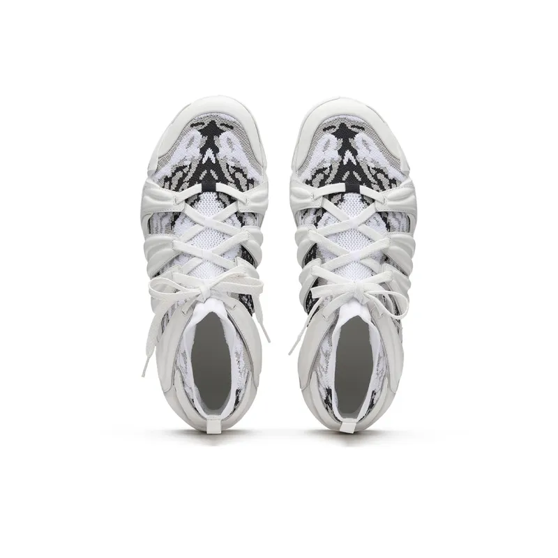 EQLZ EQUALIZER Coverage Wear Resistant Slip Resistant Performance Basketball Shoes White Ghost-2