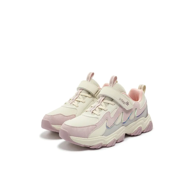 XTEP Kids Lifestyle Shoes Tea Milk Tea White/Arctic Pink/Dove Gray Kids'-3