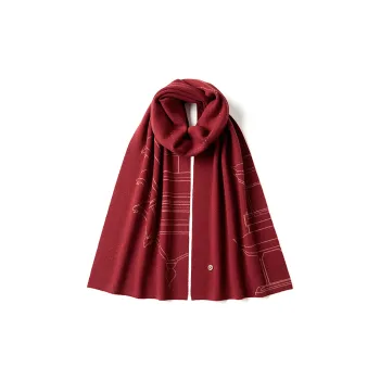 JIUMU Sheep Wool Knit Scarves Unisex