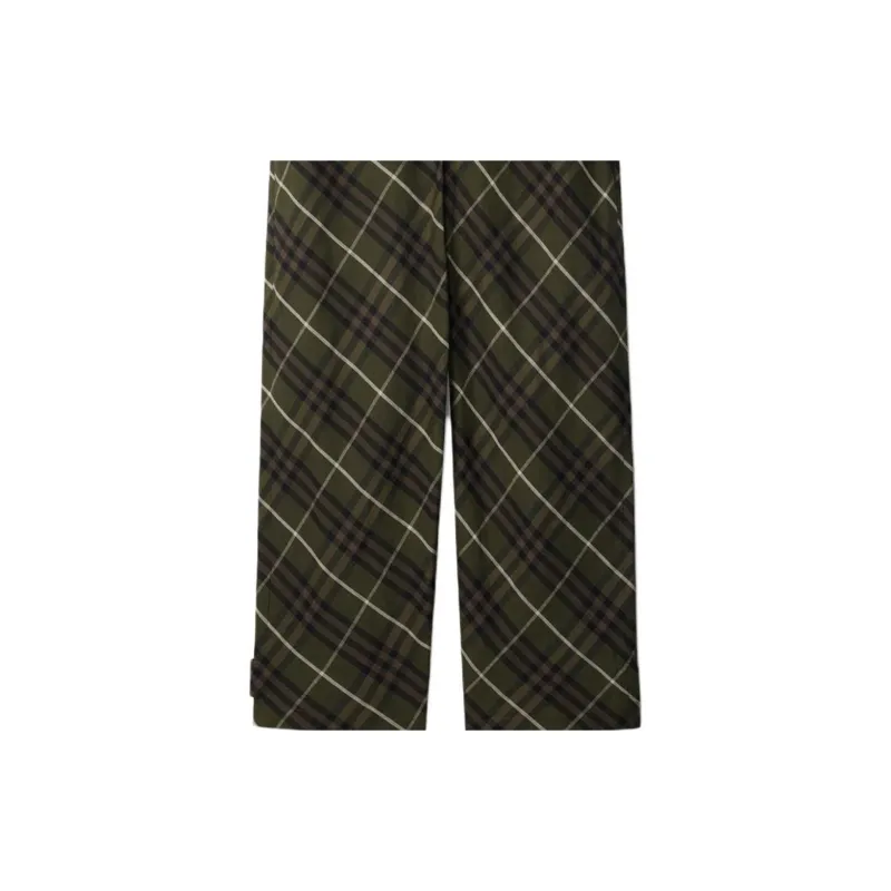 Burberry Check pattern Linen Tailored Trousers-5