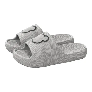 Foot Recreation Minimalist Style Cartoon Bear Solid EVA Slippers, Summer Slip Resistant Slippers, Unisex, Home Slippers