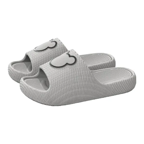 Foot Recreation Minimalist Style Cartoon Bear Solid EVA Slippers, Summer Slip Resistant Slippers, Unisex, Home Slippers