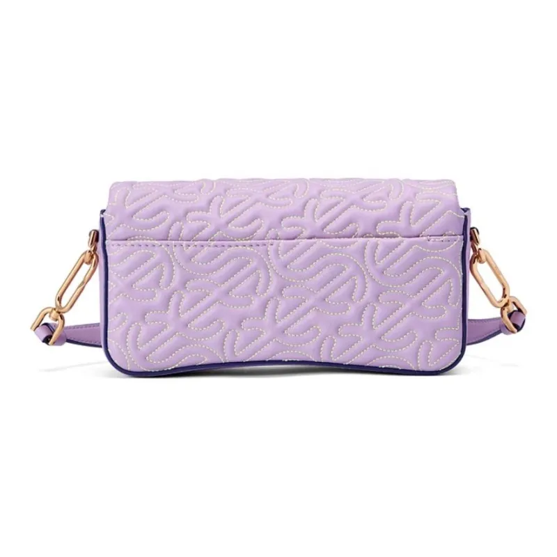 Ecco Cow Leather Crossbody Bag Shoulder Bag Small Size Women's Lavender-3