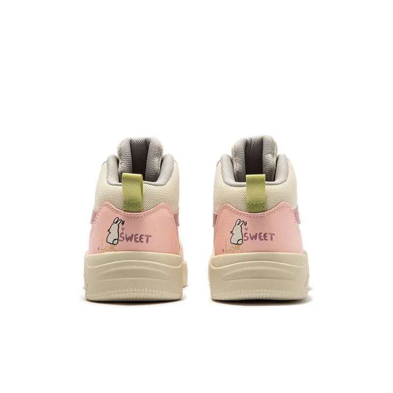 XTEP Non slip Support High Top Kids' Skateboarding Shoes White Pink Kids'-3