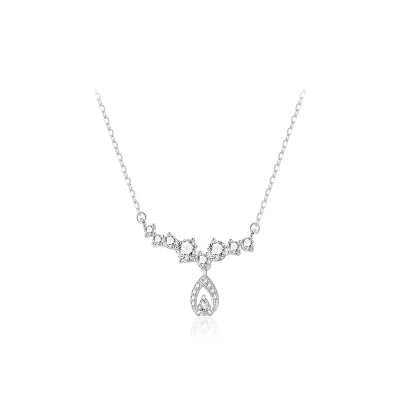 KINGFOCUS Sterling Silver Collarbone Chain Women's-0