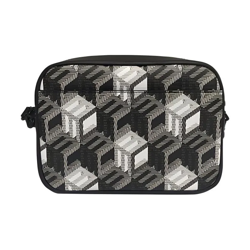 MCM Klassik VisetosVintage Monogram Coated Canvas Shoulder Bag, Crossbody Bag Small Size Unisex Black-3