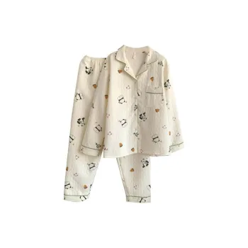 OEING Pajama Set Women's Cartoon Bear