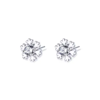 ETAHLOVE Sterling Silver Stud Earrings Women's Bestie Couple Date Confession Girlfriend's Birthday And Anniversary