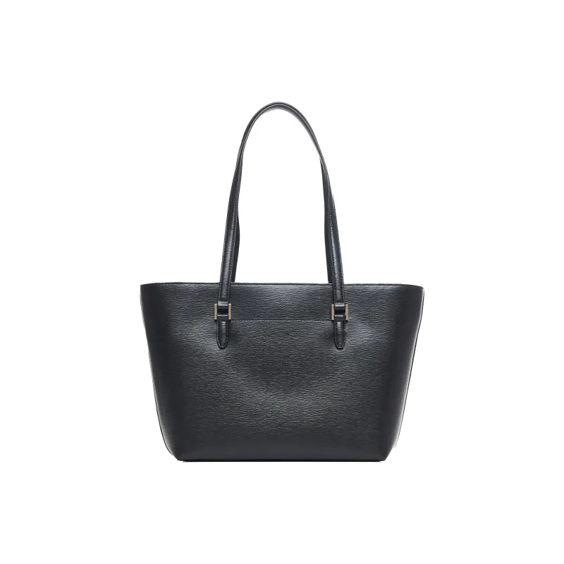 DKNY Cow Leather Tote Bag, Shopping Bag, Shoulder Bag, Handbag Women's Black-2