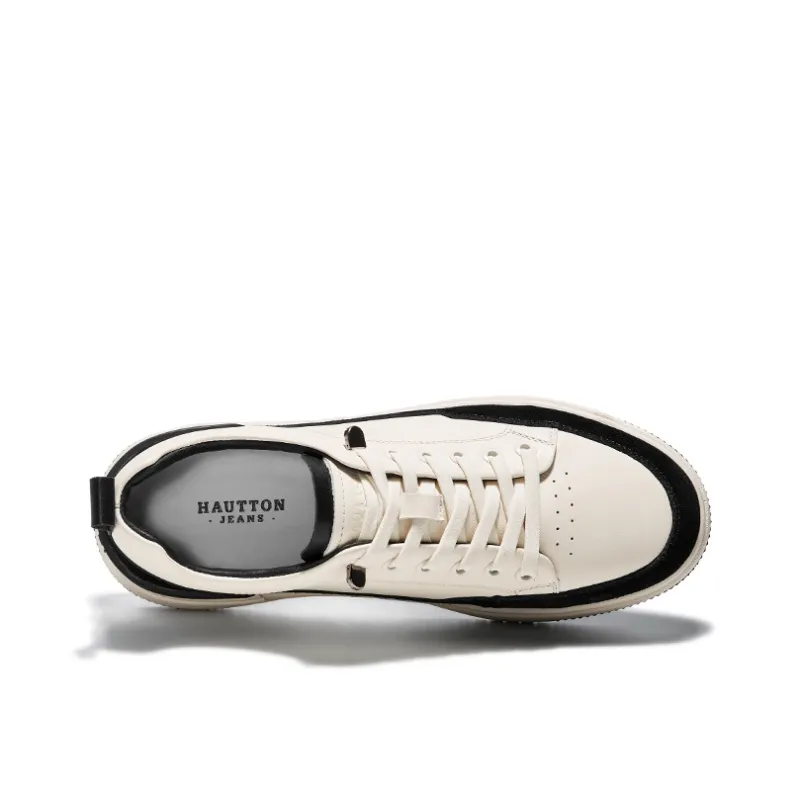 Hautton Jeans Skateboard Shoes Men's White-10