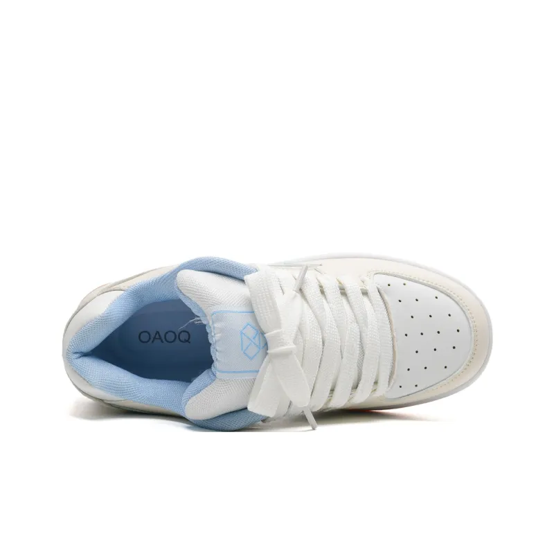 OAOQ Cushioning Height Increasing Abrasion Resistant Lightweight Mat Low Top Casual Shoes Unisex-115