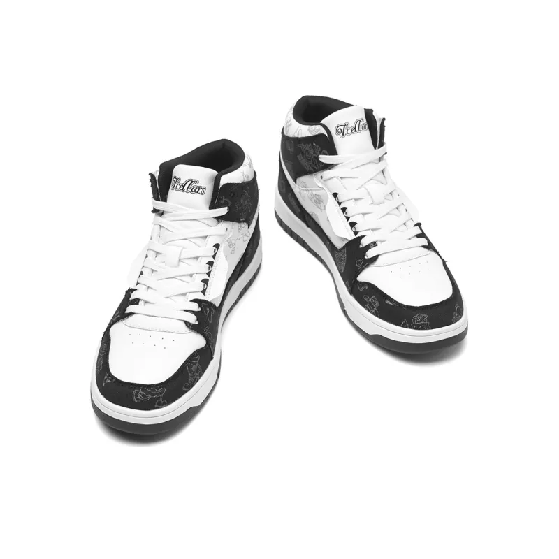 TCELLARS Coverage Abrasion Resistant Height Increasing Mid Top Skateboard Shoes Unisex-4