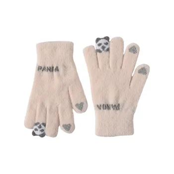 15 MINS 0.9 Bend Mink Fur Knit Gloves Women's