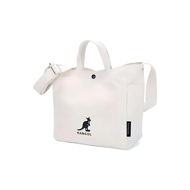 KANGOL Canvas Tote Bag Shopping Bag Shoulder Bag Crossbody Bag Handbag Regular Unisex White-1