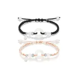 Bracelet 1 Pair (Black+Pink)