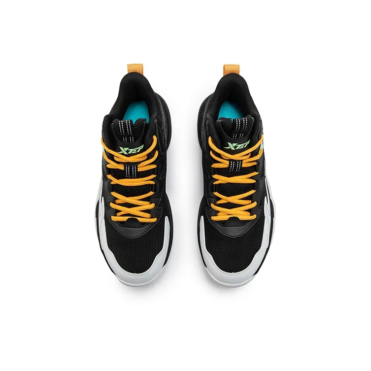 XTEP Non-slip Wear-resistant Shock Absorption High-Top Children's Basketball Shoes Black Tejidos Blanco Kids'-3