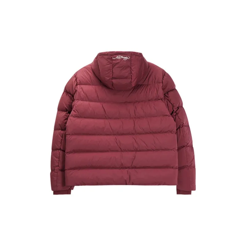 Ed Hardy FW24 Down Jacket Men's Deep Garnet Red-1