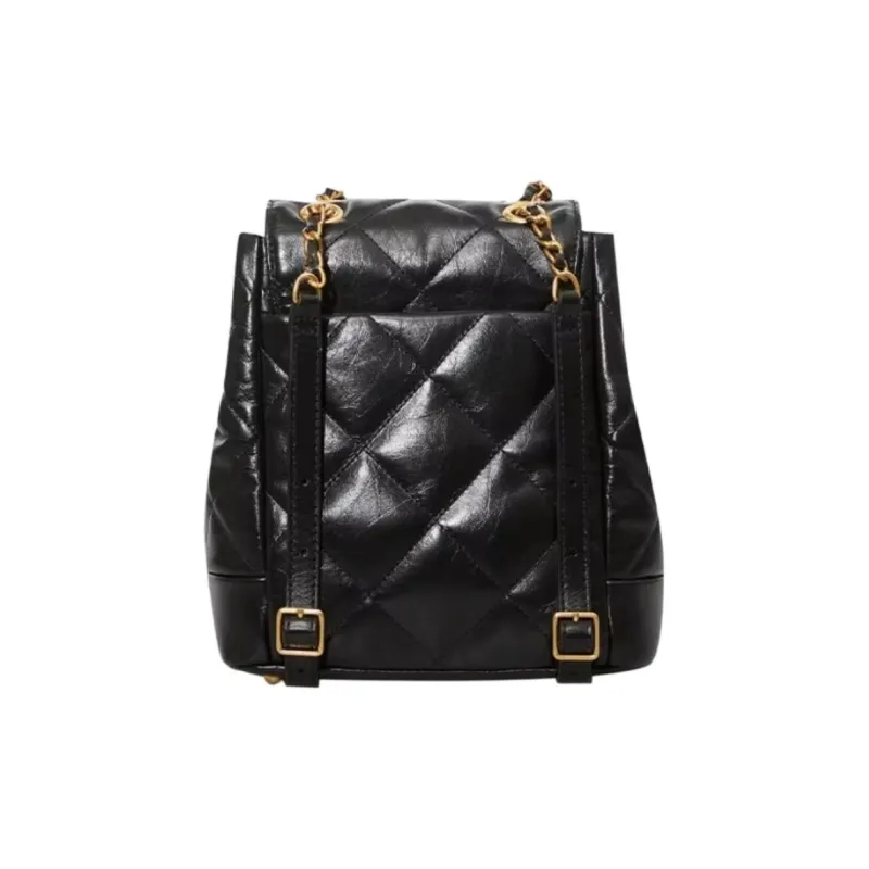 Brother Is Really Good Cow Leather Backpack Medium Size Women's White/Black-6