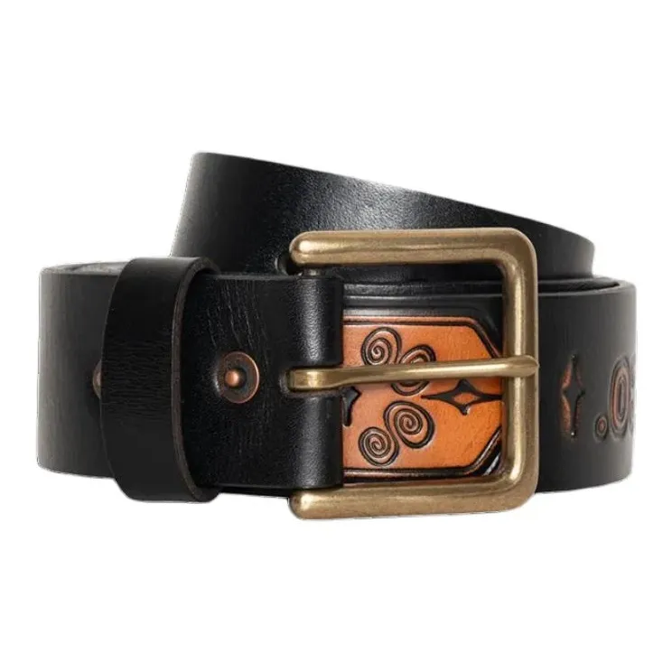 Stussy X Levi's Embossed Leather Belt-2