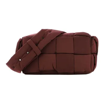 Bottega Veneta Nylon Shoulder Bag, Crossbody Bag Men's Burgundy