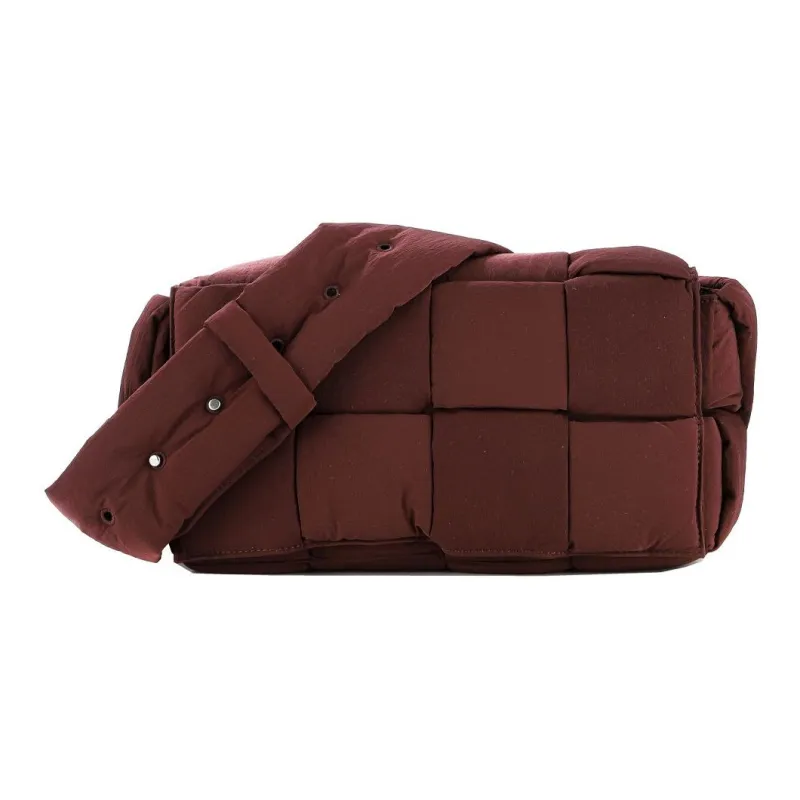 Bottega Veneta Nylon Shoulder Bag, Crossbody Bag Men's Burgundy-0