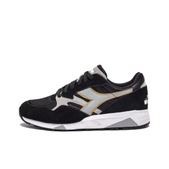 Diadora N902 Anti Slip Wear Resistant Low Top Casual Shoes Unisex Black Gray