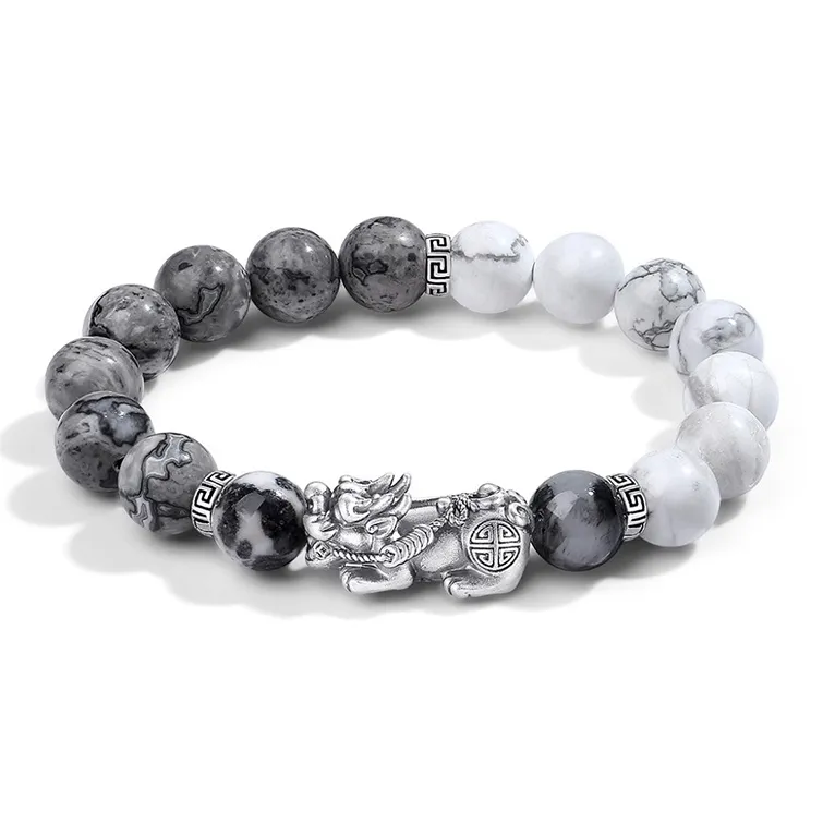 Bubble Scallops Map Stone Bracelets Unisex-0
