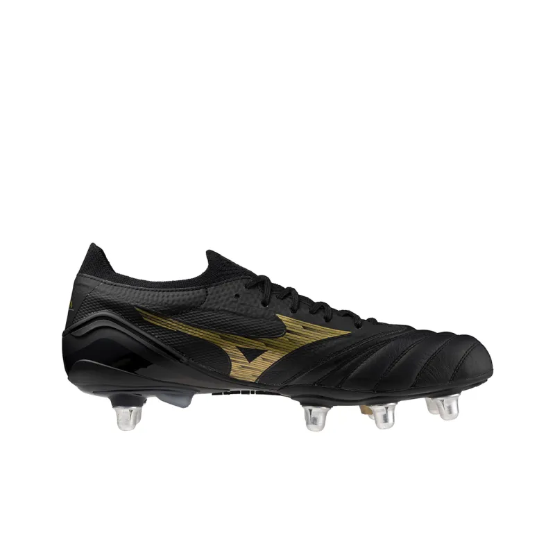 Mizuno Morelia Neo 4 Anti-Slip Wear-Resistant Soccer Shoes Unisex Black Gold-1