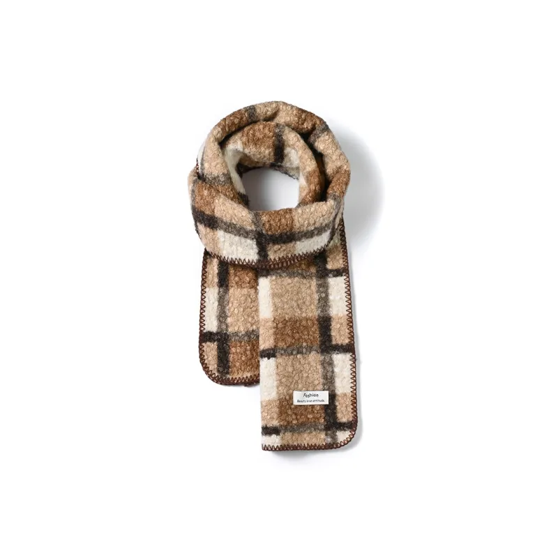 BANDICOOT Polyester Knit Scarves Unisex Grass Green Gray-2
