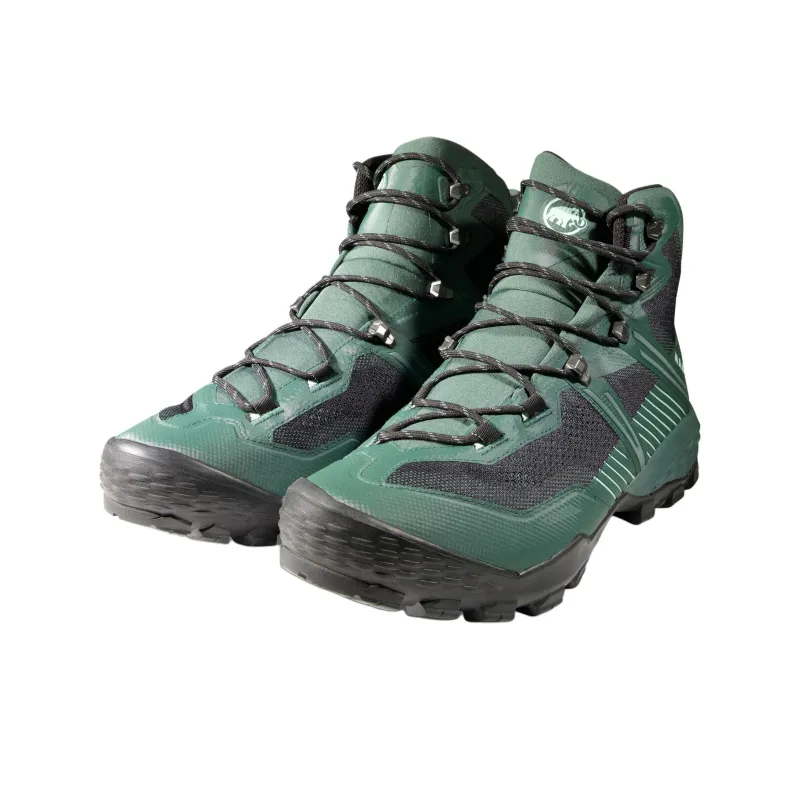 MAMMUT Ducan Anti Slip And Wear Resistant Water Resistant High Top Trekking Shoes Men's Dark Green-2