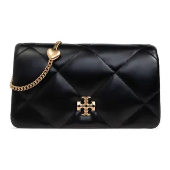 TORY BURCH Kira Leather Shoulder Bag Women's Black