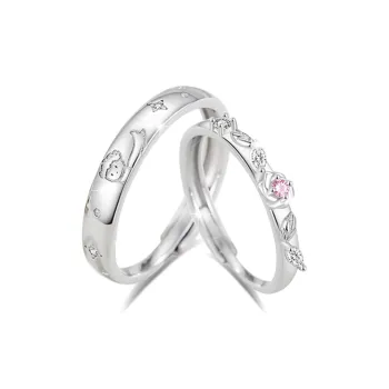 DVNRR S 999 Fine Silver Rings Unisex Gift Box Set Anniversary Gift For The Object Of Your Affection