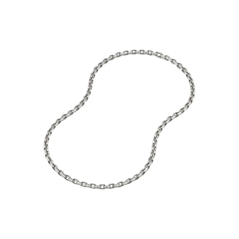 David Yurman Sterling Silver Deco Chain Necklace 6.5mm-0