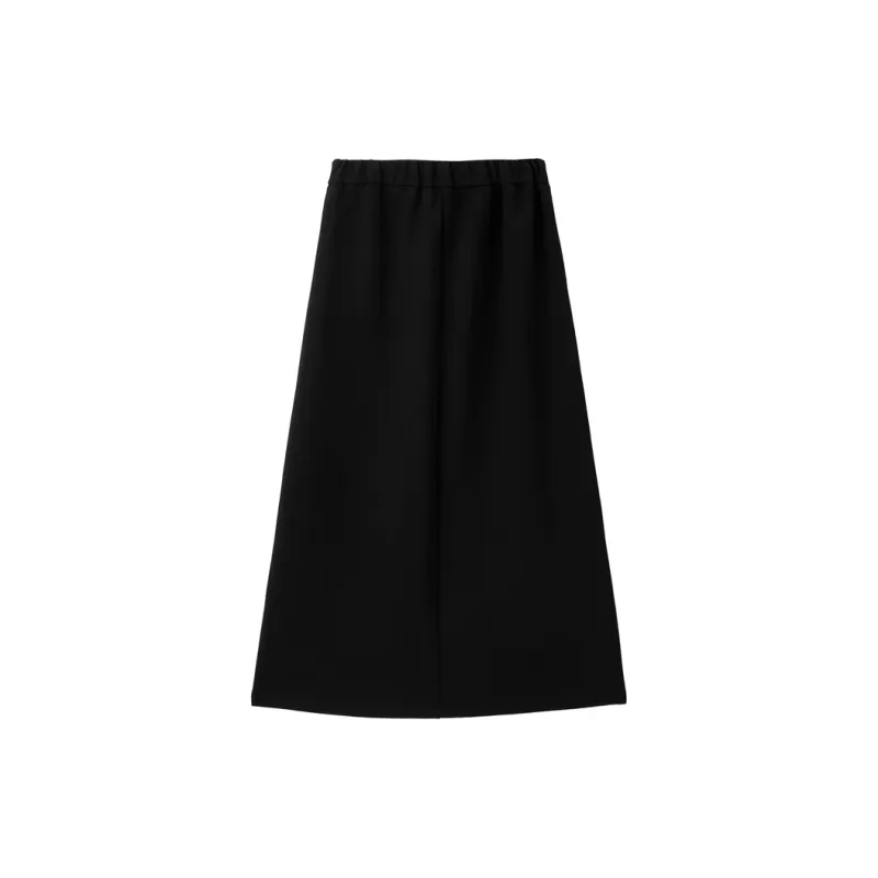UNIQLO Casual Long Skirts Women's Premium Black-1