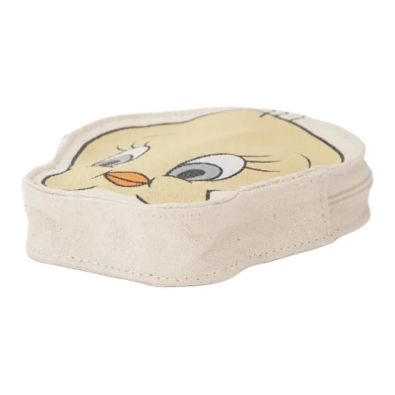 SNIDEL Tweety Collaboration Polyester Travel Storage Bag Trumpets Unisex Ivory White/Yellow-1