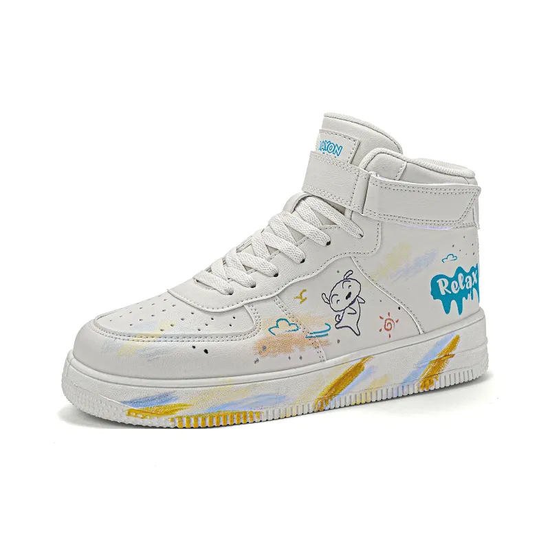 Crayon Shinchan High Top Skateboard Shoes Unisex-2