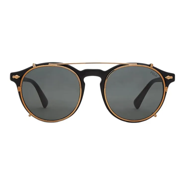 Polo Ralph Lauren Metal Acetate Aviator Sunglasses Men's Black-1