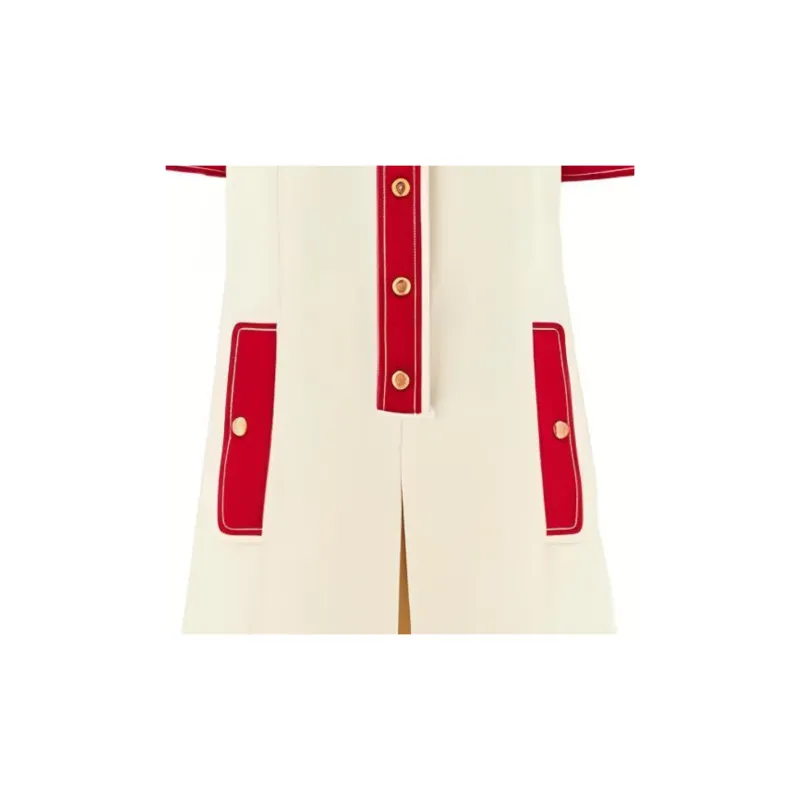 GUCCI SS23 Short Sleeved Dress Women's White-6