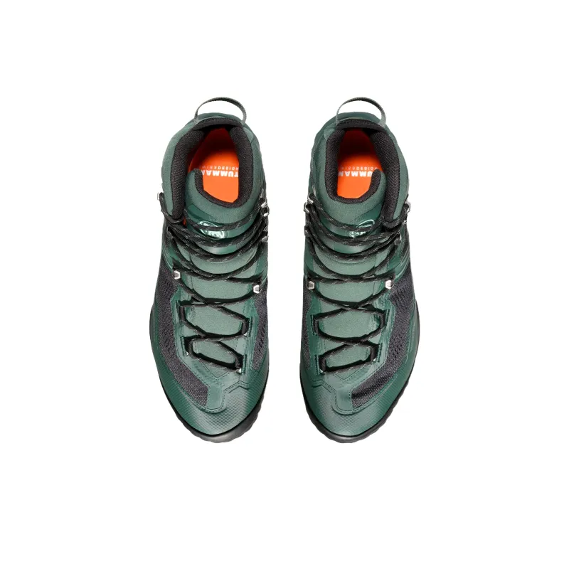 MAMMUT Ducan Anti Slip And Wear Resistant Water Resistant High Top Trekking Shoes Men's Dark Green-3