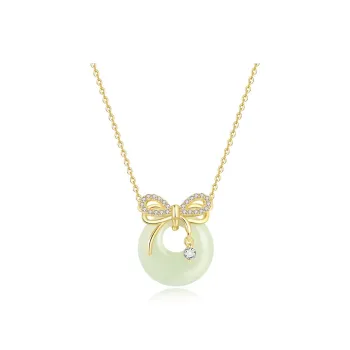 WEITIANXUAN Hetian Jade Necklaces White Jade/Pale Greenish White Jade Unisex
