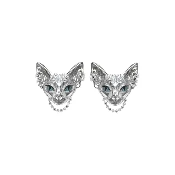 KING OF BLING Alloy Stud Earrings Unisex Year Of The Snake Good Luck