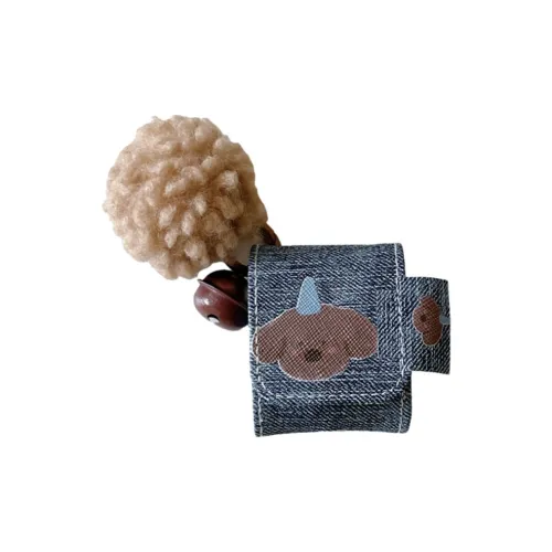 Baohuguang Compatible With AirPods 4/2/1 Other Ins Denim Pattern Cute Cartoon Puppy Fully Enclosed Headphone Cases