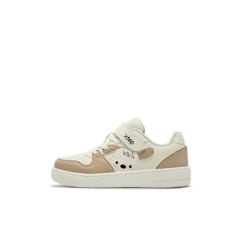 XTEP Non slip Support Low Top Kids' Skateboarding Shoes Vanilla Yellow Oatmeal Cream Kids'