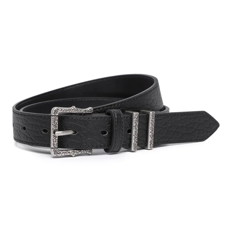 FORTEI Cow Leather Belts Unisex Black, Gift Item 3.0CM-1