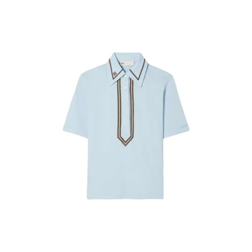 TORY BURCH SS24 Polo Shirt Women's Blue