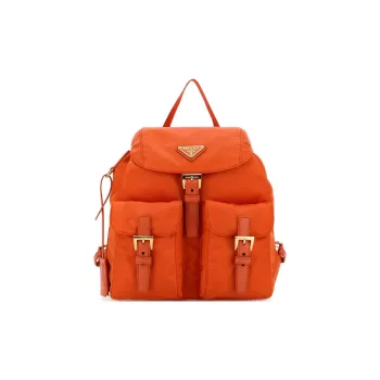 PRADA Re-Edition Recycled Nylon Backpack Small Size Women's Orange
