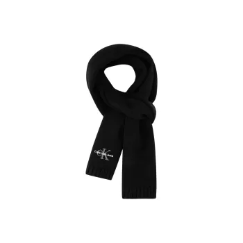 CALVIN KLEIN Cotton Knit Scarves Unisex Space Black