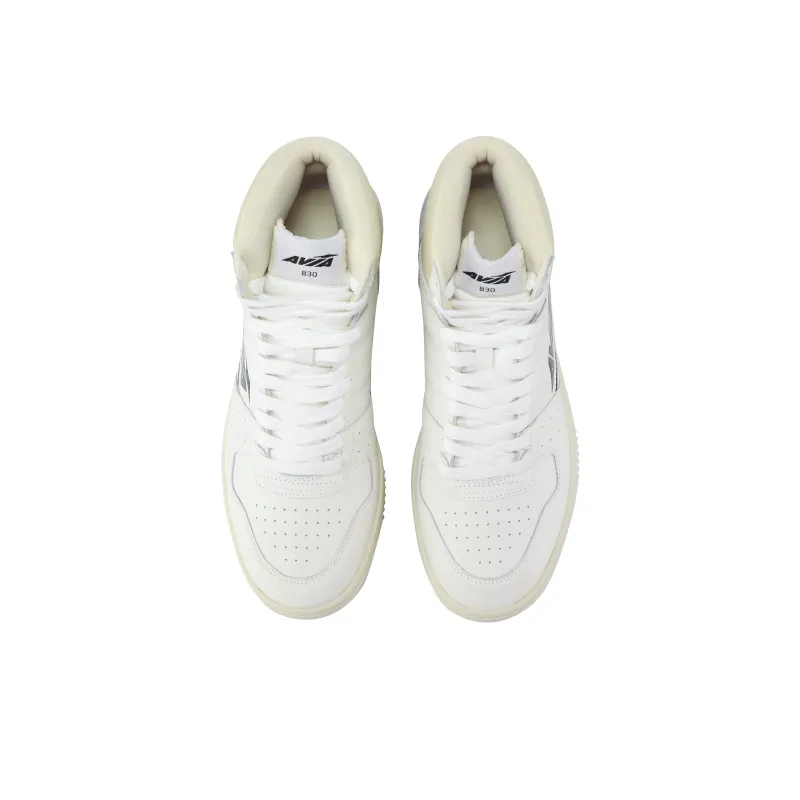 AVIA 830 Series Wear-Resistant High-Top Vintage Basketball Shoes Men's White-3